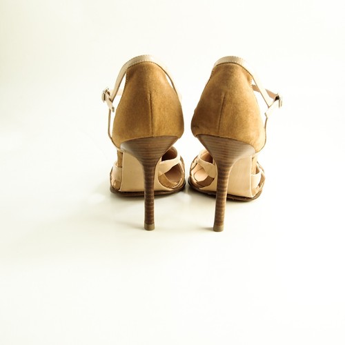 Sandalias Narciso Rodriguez Beige Cuero Gamuza Mujer Talla EU 38.5 US 8.5 - Imagen 6 de 8