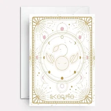 Scorpio birthday card - astrological birthday card by Paper Bound Greetings