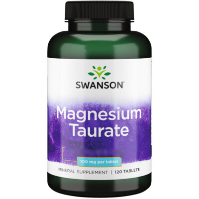 Swanson, Magnesium Taurate, 100mg, 120 Tabletten (Blitzversand)