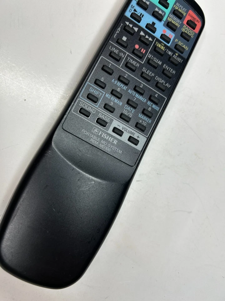 Fisher REM-MD100 Remote OEM for MiniDisc Player Stereos PHMD100, Sanyo MCD-3100 - Image 2 of 3