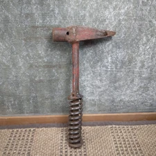 Primitive Rusty Steam Punk Hand Made Blacksmith Hand Made Hammer Man Cave