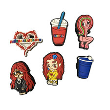Karol G Manana Sera Bonita Shoe Charms Red Hair Drinks Lot