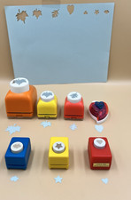 Lot of 7 Paper Punches Scrapping Crafting Various Shapes, Sizes Brands