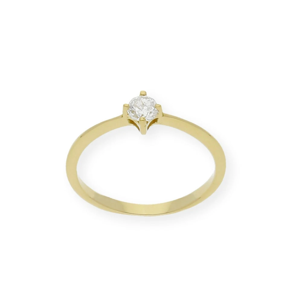 Anillo Diamante Certificado 0,30 ct y Oro 18k Joyería Solitario Compromiso Boda - Imagen 3 de 4