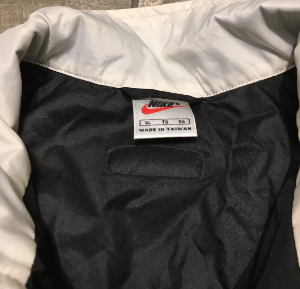 Chaqueta Abrigo Nike Colorblock Hecha en Taiwán Cortavientos Swoosh Pista XL De Colección Foto 4 de 4