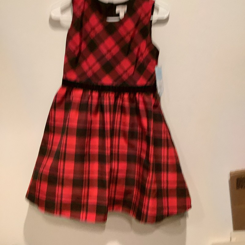 Girls Cat And Jack Sleeveless Plaid Dress Size 14 MSRP $30