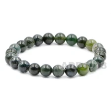 8mm Grade A Gemstone Semi Precious Round Beads Stretch Bracelet 7“ Unisex