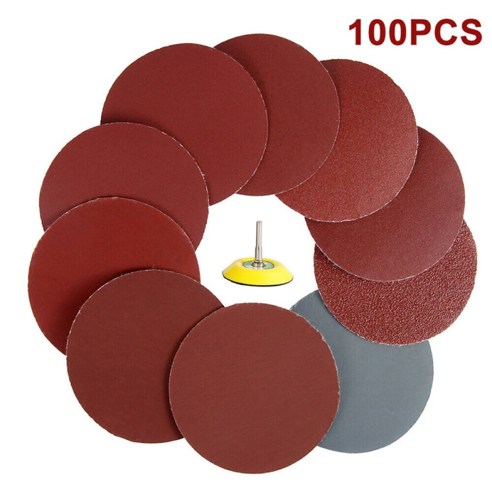 100Pcs 3" 80-3000 Grit Sanding Discs Sandpaper Pads for Drill Wet Dry Hook Loops - Image 4 of 4