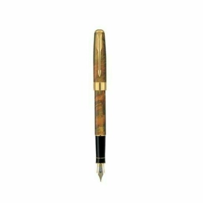 Parker  Sonnet Chinese Lacquer Fountain Pen 18Kt Gold Fine Pt New In Box