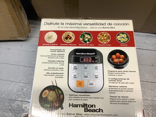 Hamilton Beach 37524 S/S Black Compact 1.5 Quart Multi-Cooker NEW SEALED - Picture 3 of 5