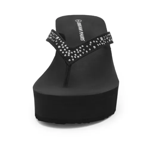 Women Platform Flip Flop Arch Support Comfortable Wedge Flip Flops Thong Sandals - Picture 9 of 23