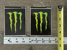 Two Genuine Monster Energy M Logo Stickers Decals Two Genuine Monster Energy M Logo Stickers Decals