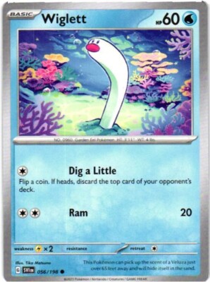 2023 ポケモンカード Wiglett ART RARE 2023 POKEMON TCG SCARLET & VIOLET WIGLETT HP60 056/198 COMMON | eBay