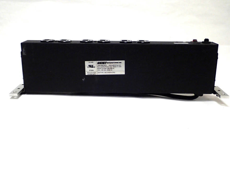 GEIST E76064 RELOCATABLE POWER TAP 6 OUTLET BRR060-10, 15A 125VAC, SURGE PROTECT - Image 2 of 4