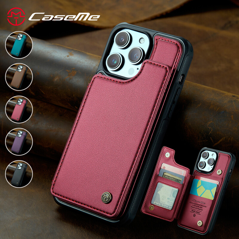 Slim Leather Case Flip Card Slot Back Cover for iPhone 16/15/14/13/12/11 XR SE 8