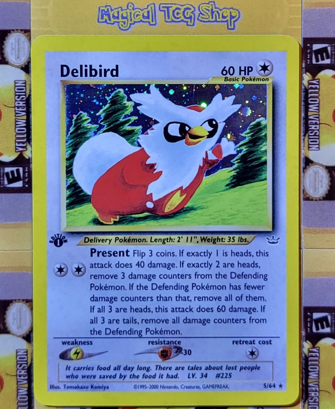 Pokemon Delibird Neo Revelation 1st Edition Holographic Rare 5/64 WOTC 2001 NM