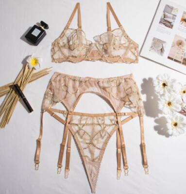 2024 new design luxury woman sexy lingerie golden dress set Valantine's  gift | eBay