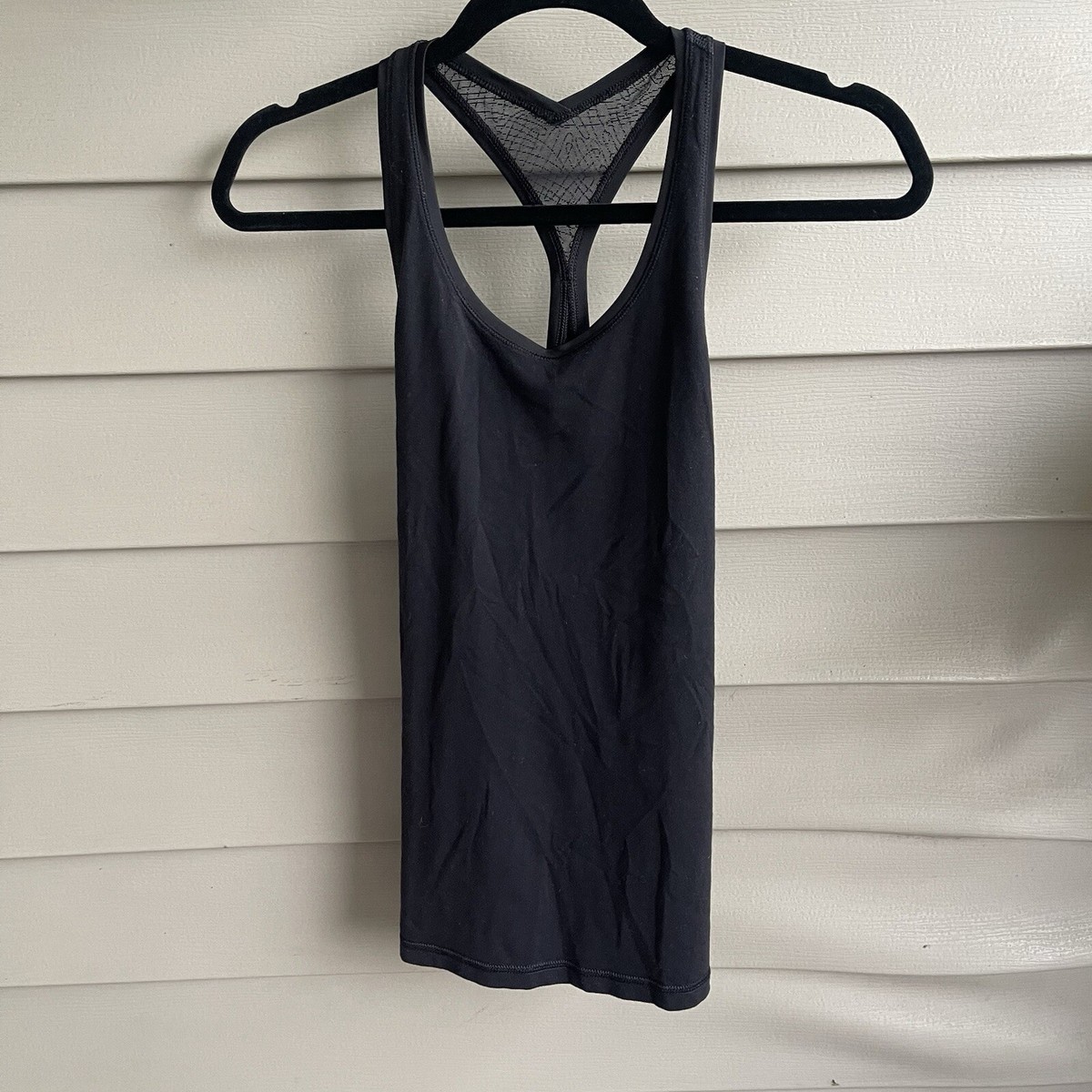 Lululemon Black Racerback Tank Top Womens 4 Running Athletic