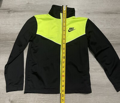 Nike Kids Size 7 (Large) Jacket Neon Yellow & Black; Track Jacket