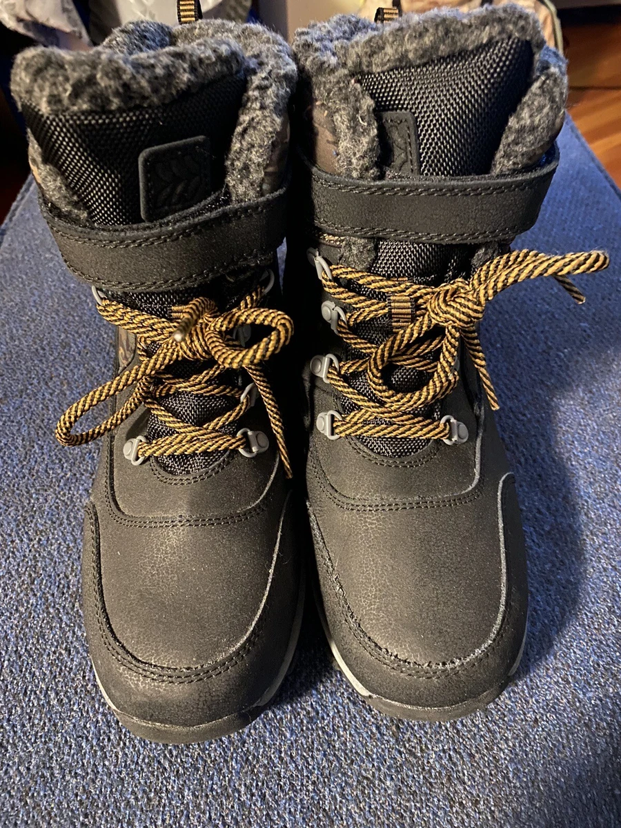 Target Thermolite Boys Fall Winter Boots Fur Lined Black Sz. 6