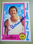 Jim Barnett - 1974-75 Topps Autographed Basketball card # 47 - Utah Jazz - G