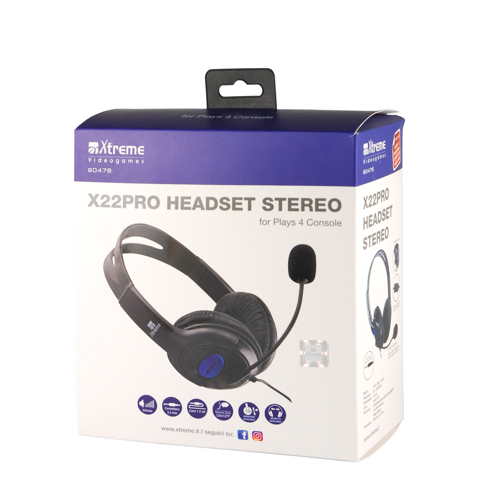 Xtreme Videogames Stereo Hedaset with Microphone (ps4-xbox One-pc) - C |  Acquisti Online su eBay