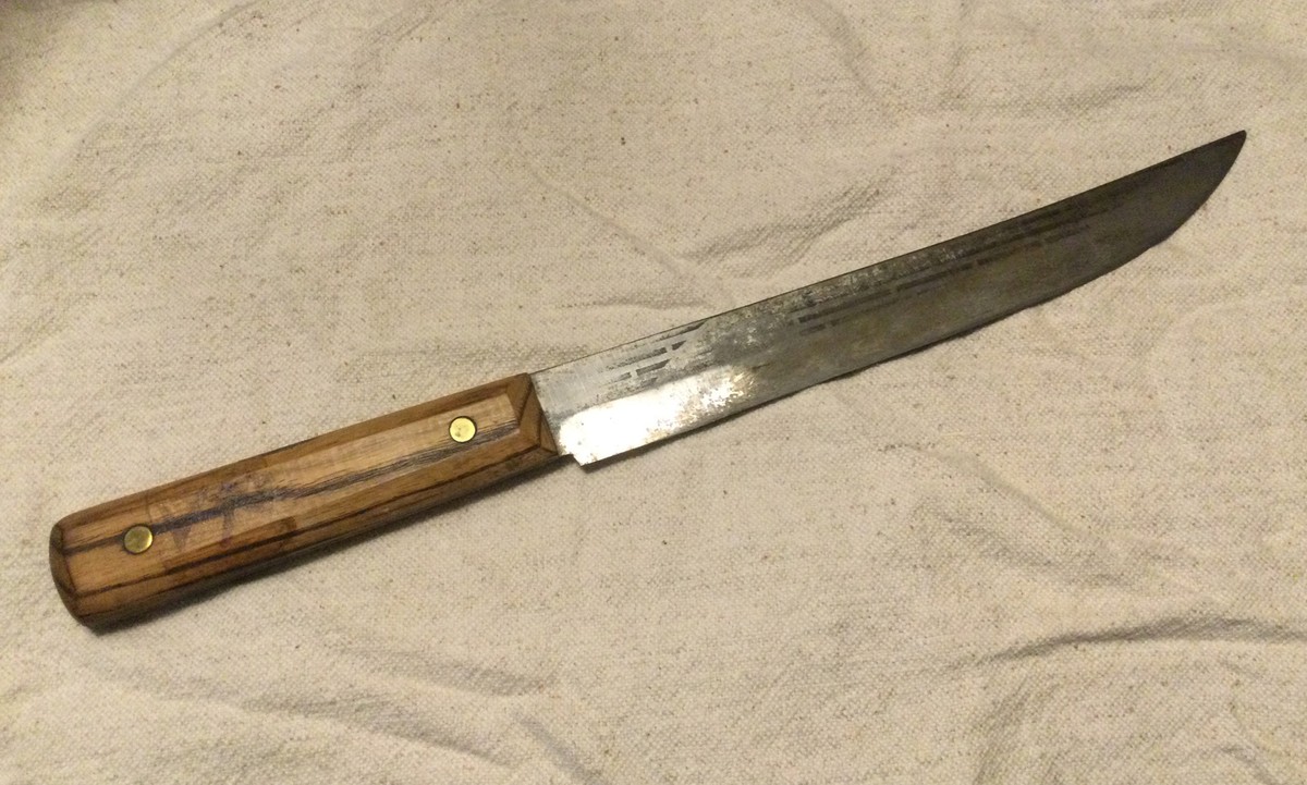 Vintage Knife Chef Forgecraft Hi Carbon Steel 8” Blade 13