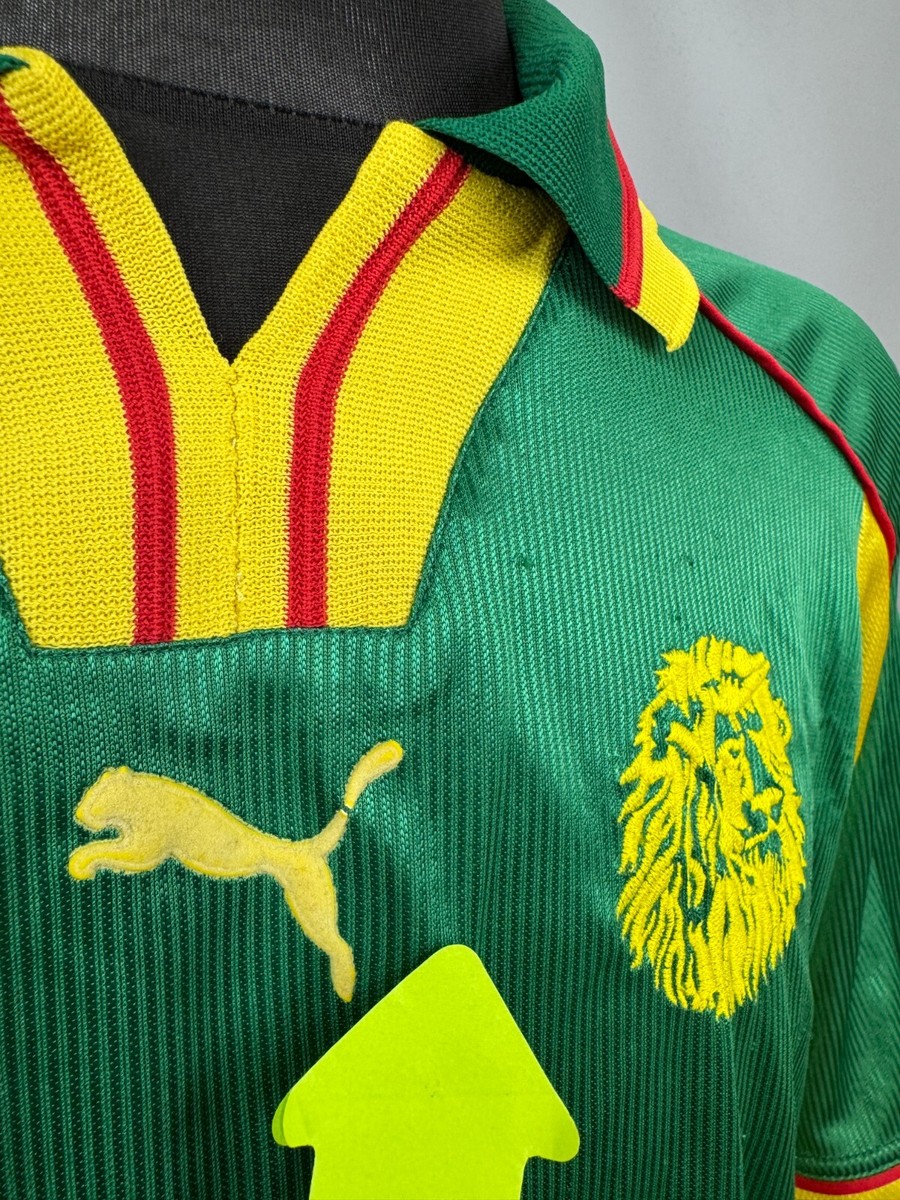 12-13 PUMA サッカー 南アフリカ代表 ゲームシャツ イエローL CAMEROON 1998 HOME SHIRT FOOTBALL SOCCER JERSEY PUMA MENS