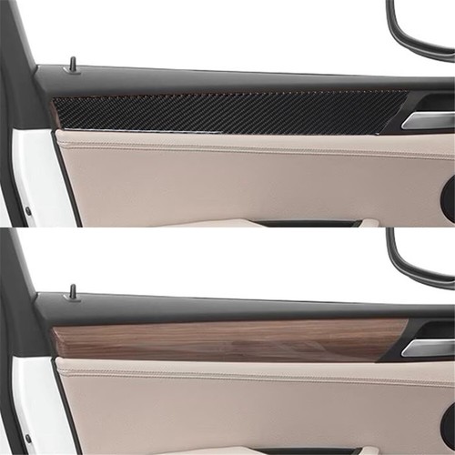 Per BMW X3 F25 2011-2017 Adesivo Fibra di Carbonio Auto Interno Pannello Porta Copertura - Foto 7 di 12