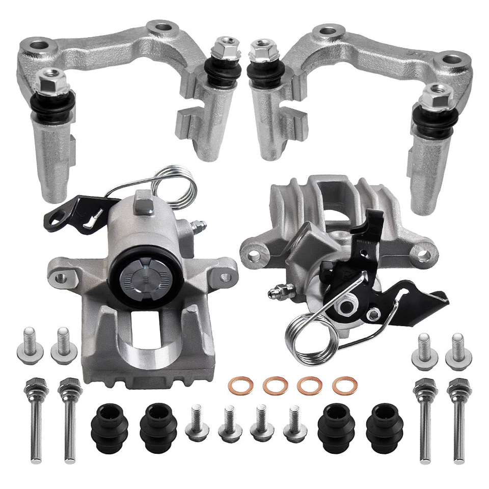 2x Bremssattel hinten 2x Träger for Audi A3 VW Golf 4 Bora Skoda Fabia Octavia