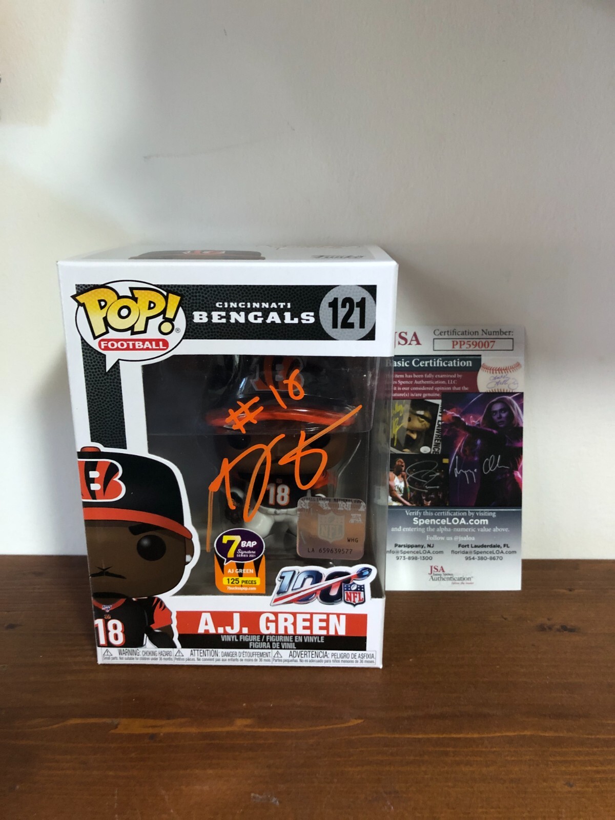 En Oferta Funko Pop Football A.j. Green #121 Signed Cincinnati Bengals Jsa 125 Pieces