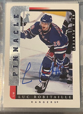 Luc Robitaille signed autographed 1996-97 Be A Player Rangers Hockey Card #12