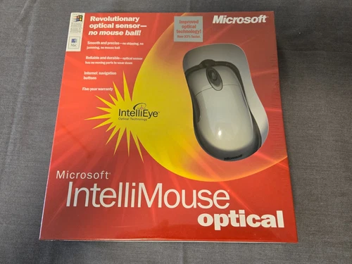 New Sealed NOS Microsoft IntelliMouse Optical IntelliEye Mouse USB/PS2 X05-34207