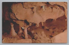 Postcard Wisconsin Spring Valley Crystal Cave Dinner Bell Formation Chrome  I263