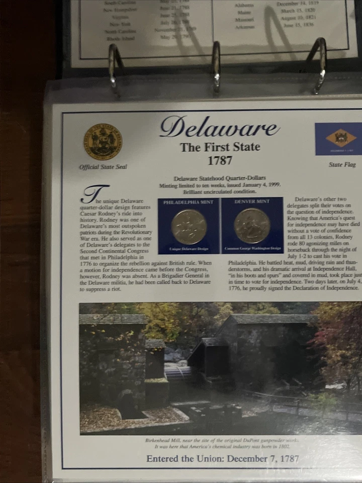 PCS Statehood Quarters Collection, Volumes 1 & 2, Both P & D Mints - Image 3 of 4