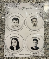 Set of 4 Custom Photo Fridge Magnets Personalized Family Magnets 2.25 Round