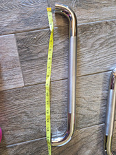 18 in Silver Metal Straight Grab Bar Wall Rail with Non-Slip Grip
