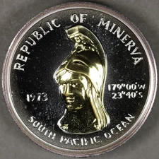 1973 Republic of Minerva Silver & Gold 35 Dollars