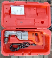 Milwaukee 1107-1 Heavy Duty Corded 1/2" Right Angle Drill w/case - tested/works