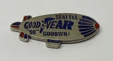 Goodyear Tires Blimp Seattle Goodwill 1990 90 Lapel Pin (P170)