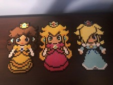 Super Mario Galaxy Princess Peach Daisy Rosalina Perler Bead Art Hand Made