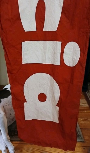 Vintage Garcia Fishing Reel Advertising Banner 63" X 18" Red & White Design  - Afbeelding 7 van 13