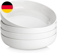 MALACASA Suppenteller 4Er Set, 1440Ml Suppenschalen Porzellan Pastaschüssel Set,