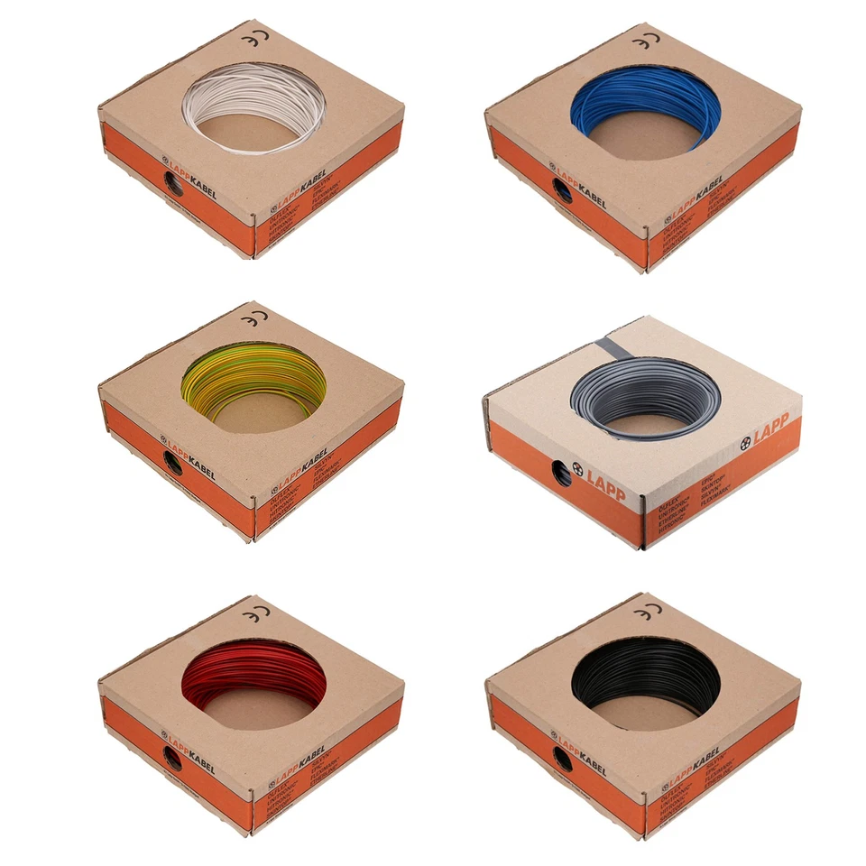 Lapp Kabel 100m 1 x 0,75mm² PVC Leitung H05V-K Litze Flexible Aderleitung