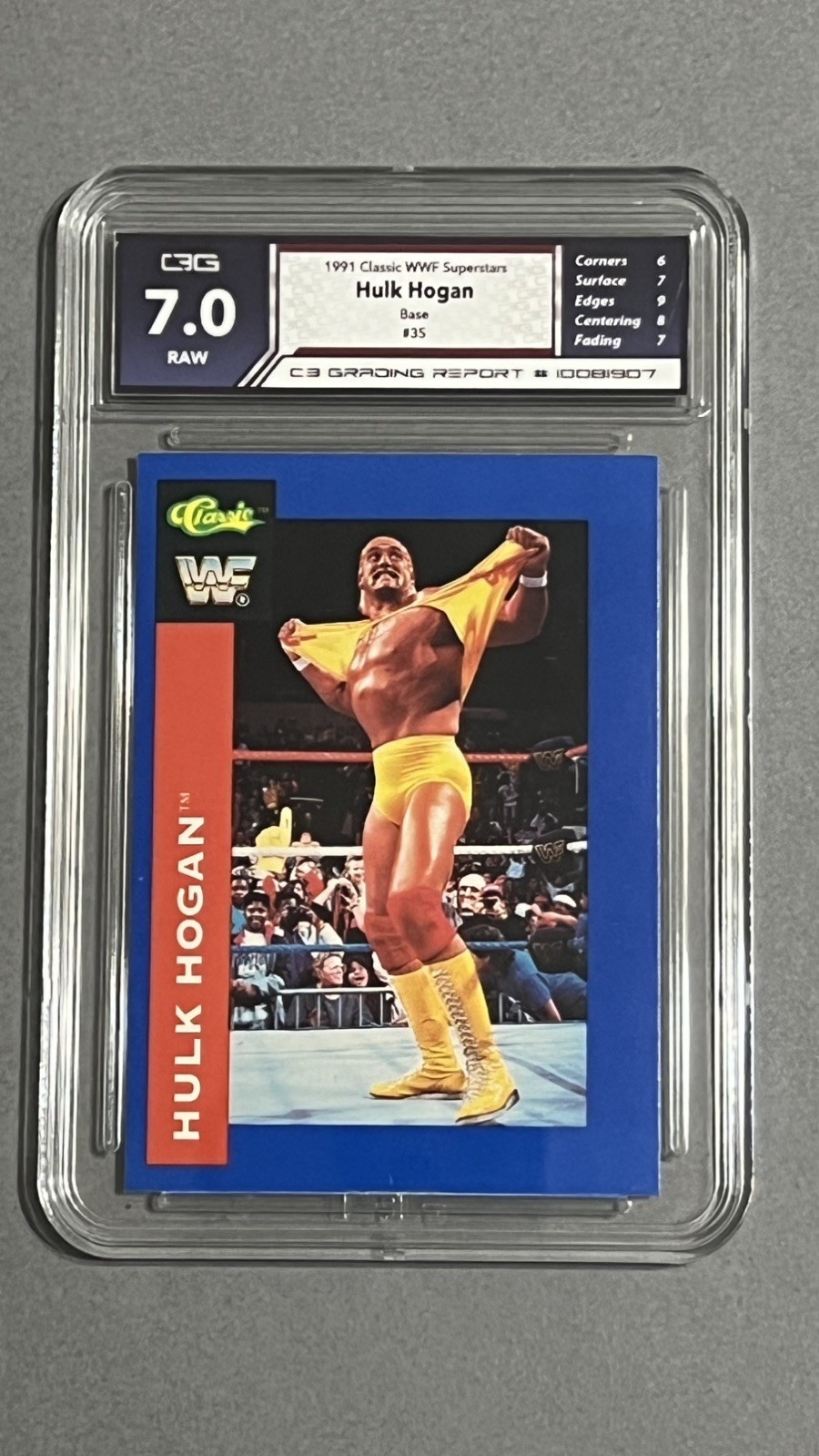 1991 Classic WWF Superstars - Hulk Hogan #35 Graded