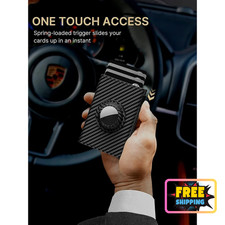 Mens Wallet Card Holder Slim Minimalist Wallet for Men Pop Up RFID Blocking