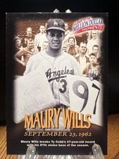 1997-98 Fleer Million Dollar Moments #25 Maury Wills Los Angeles Dodgers