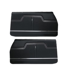 Pui Pd240 1970-1972 Chevelle Standard Front Door Panels Vinyl Finish Black