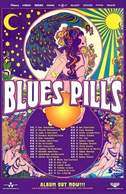 Blues Pills Psychedelic Rock Tour Poster Vintage 60s Style Art Print 24x36