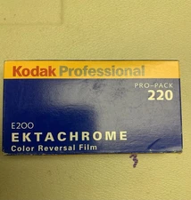 Kodak Ektachrome E200. Pro Pack 220. Expired 3/2001. Cold Storage.